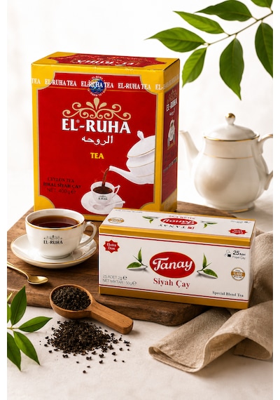 El-ruha Ceylon Siyah Çay 400 G + Tanay Siyah Çay 25'li Poşet Çay Avantaj Paketi