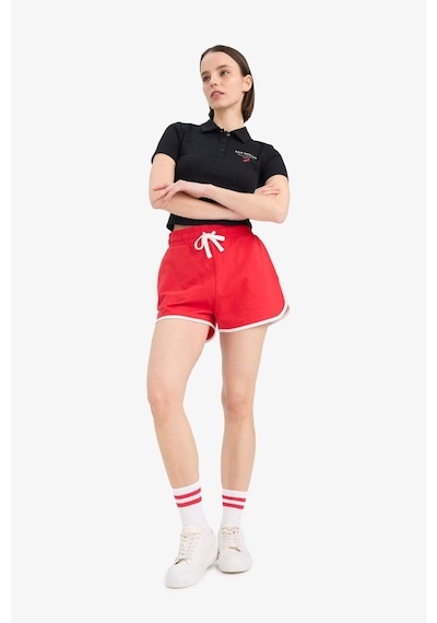 DeFacto Coool Regular Fit Esnek Belli Bağcıklı Kalın Kumaş Mini Şort A6224AX25SMRD256 Kırmızı