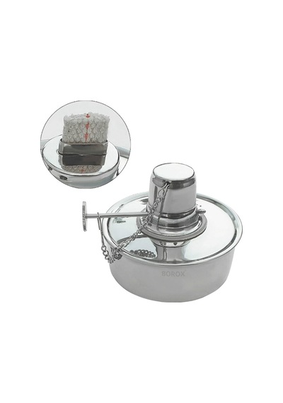 Borox Çelik Spirit Burner Alkol Lambası 150 ML