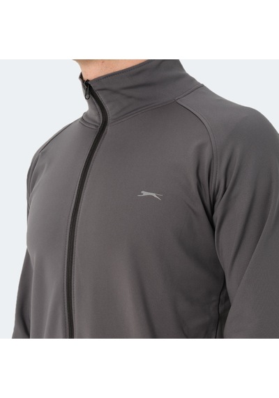 Slazenger ORRA IN Erkek Fermuarlı Dik Yaka Cepli Koyu Gri Eşofman Takımı