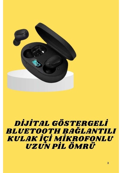Yüksek Ses Kaliteli Uzun Pil Ömrü Bluetooth Kulaklık
