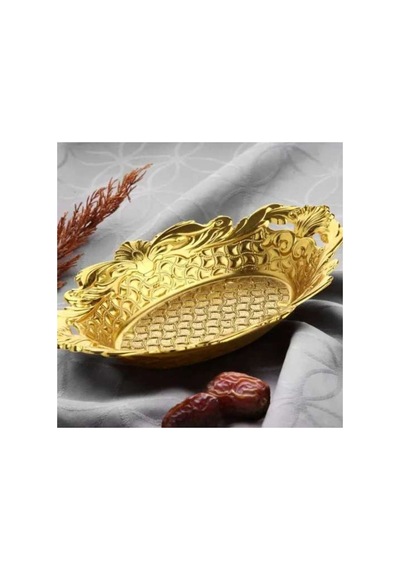 Damla Altın Renk Çerez-hurma Kasesi Gold