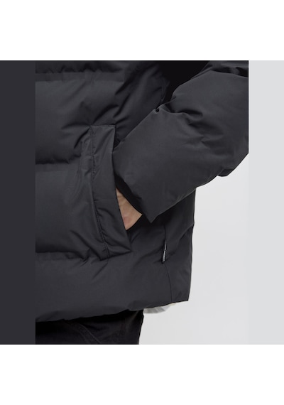 Jack & Jones Erkek Yüksek Dik Yaka Fermuarli Puffer Mont - Soho - 12278750 Siyah