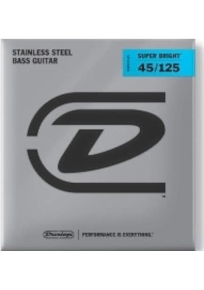 Jim Dunlop Dbsbs45125 Super Bright Stainless Steel 5 Telli Bas Gi