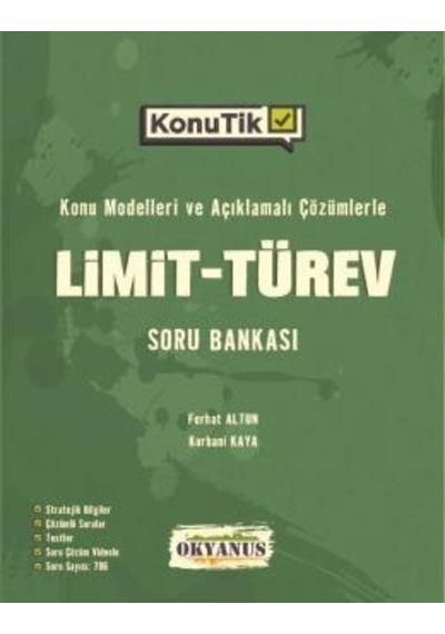 AYT KonuTik Limit  -  Türev Soru Bankası  -  Tarık Ölmez  -  Okyanus Eğitim