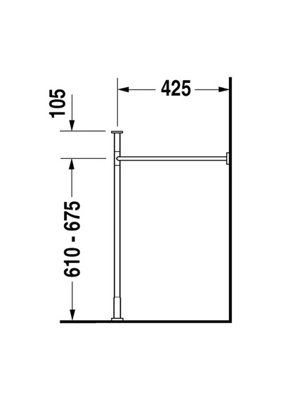 Duravit Vero Metal Lavabo Konsolu 0030671000
