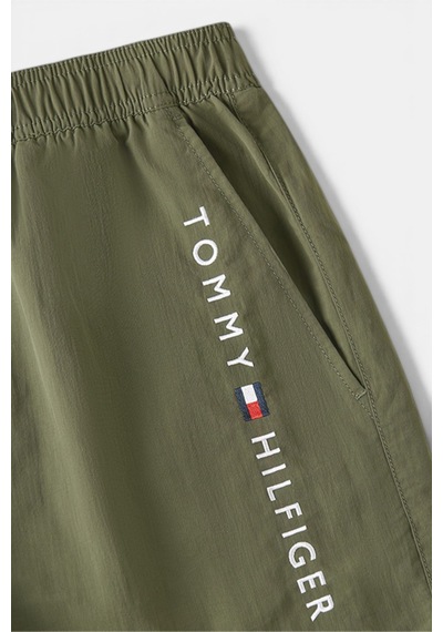 Tommy Hilfiger Medıum Drawstrıng Zip Pocket Erkek Yeşil Deniz Şortu - Um0um03748