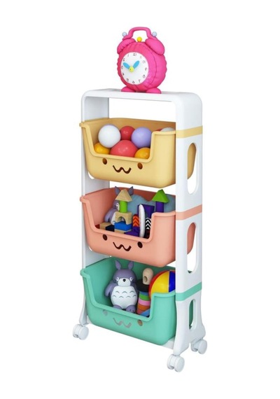 Kids 3 Katlı Oyuncak Dolabı, Oyuncak Organizeri, Sepetli Oyuncak Dolabı Çok Renkli Kids 3 Katlı Oyuncak Dolabı, Oyuncak Organizeri, Sepetli Oyuncak Dolabı Çok Renkli
