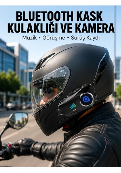 Q28 Kameralı Motosiklet Kask Kulaklık Bluetooth 5. 3 Su Geçirmez 1080p Hd Yeni Nesil