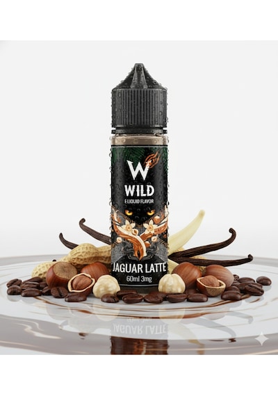 Jaguar Latte - Premium Aroma 60ml - Kahve, Fındık, Vanilya - Likit Tatlandırıcı