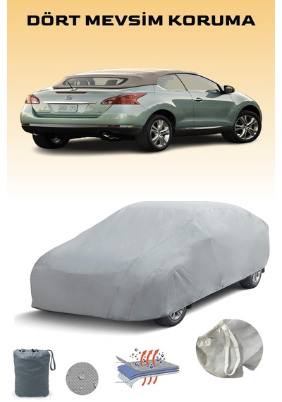 Gri Nissan Crosscabriolet 2011 - 2021 Araba Brandası, Oto Örtüsü, Araba Çadırı Gri