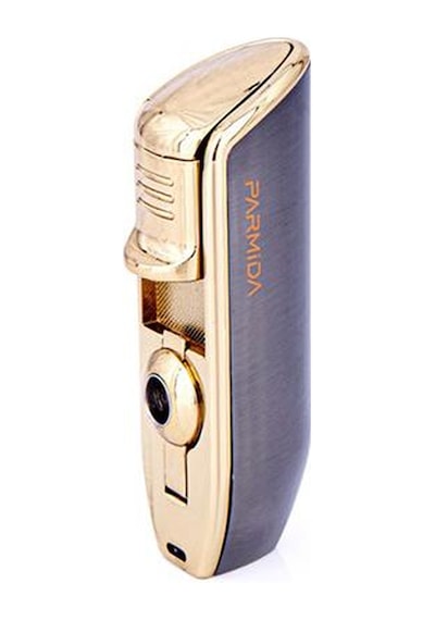 Parmida 3 Torch Pürmüz Gunmetal Yan Ağız Puro Çakmağı - Tr1390