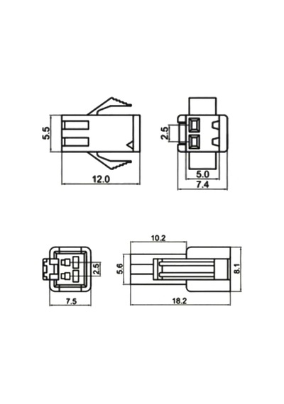 Ic-261j-0 Jst Sm 2p Kablolu Konnektör Takım
