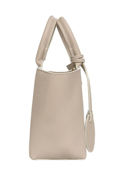 Dogo Kadın Vegan Deri Krem Tote Bag - Japanese Waves Tasarım Bej