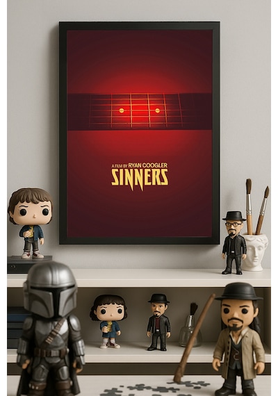 Sinners Siyah Ahşap Çerçeveli Poster, Film Duvar Tablosu