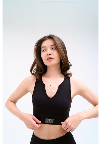 Normal People Romı - Spor Bra Peach Skin Kumaş Siyah