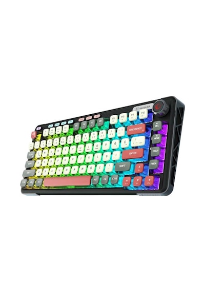 Rampage Eira Transparan Hot Swap 2.4g + Bt Wireless Rgb Gasket Oil Switch Türkçe Q Mekanik Klavye Klasik