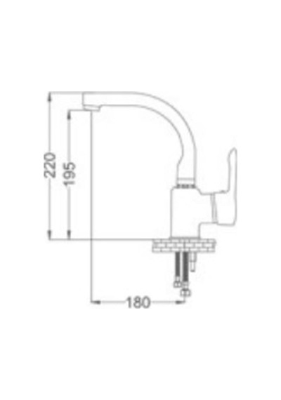 Gms Zümra Kuğu Lavabo Bataryası Krom - Siyah Zm301-K