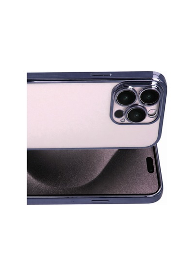 Apple iPhone  Uyumlu,  15 Pro Max Razer Lensli Silikon - Lacivert