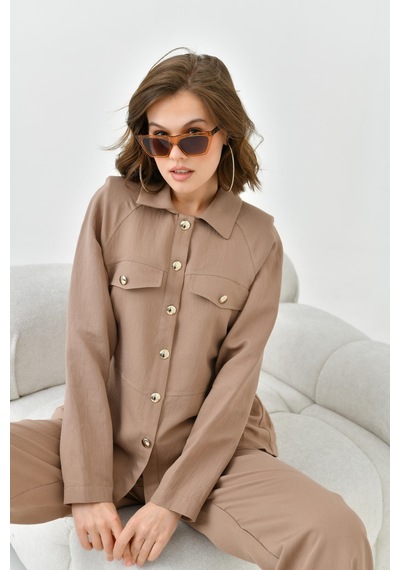 Ftz Women Kadın Pantolonlu Takım Camel 30727-camel Camel