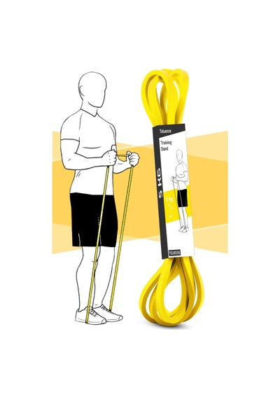 5 Kg Sarı Direnç Bandı Kas Geliştirme Pilates Lastiği Hafif Sert Fitness Egzersiz Bandı Sarı