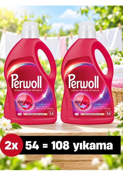 2 Adet Perwoll Sıvı Bakım Deterjanı Renkliler 54 Yıkama 2970 Ml Diğer