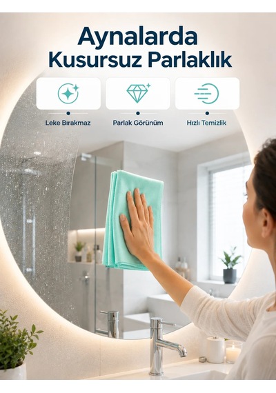 Cam Temizlik Bezi Yüksek Emici Mikrofiber Bez Cam Ayna Ve Vitrin Temizliği 49422060