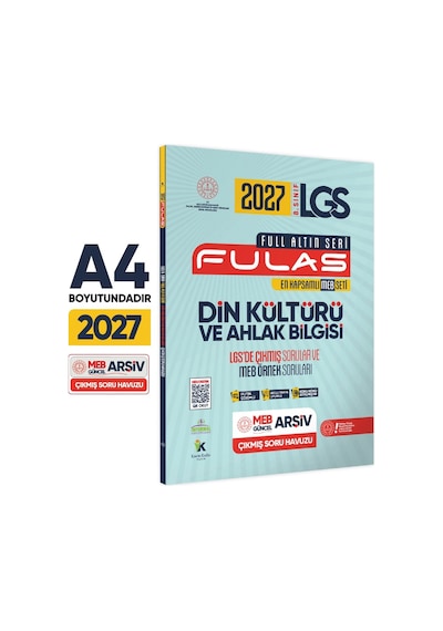 2027 8.Sınıf Full LGS Altın Seri(FULAS)MEB Çıkmış Modüler Soru Bankası Seti Çözümlü EN KAPSAMLI SET