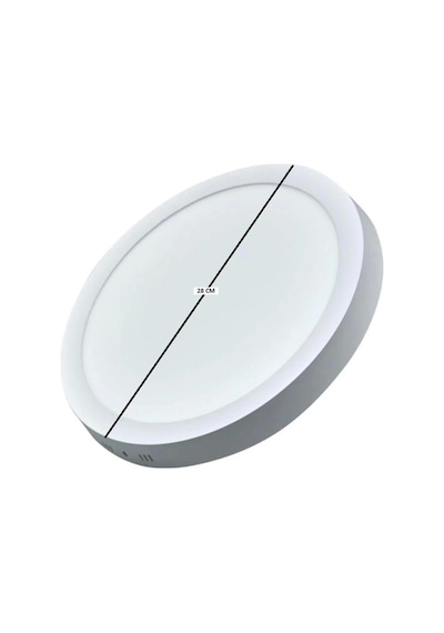 Ack 24w Yuvarlak Sıva Üstü Led Panel 3000k Beyaz Kasa