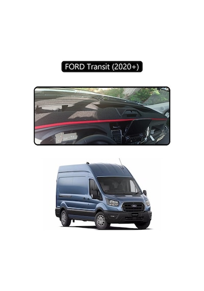 Ford Transit 2020+torpido Koruma Halısı Siyah Kenar