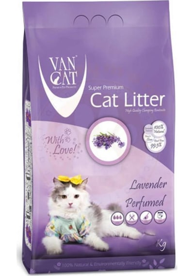 Vancat W225 Lavanta Koku Renksiz İnce Topaklaşan Kedi Kumu 20 KG