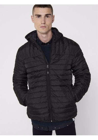 Jack & Jones Only & Sons Erkek Siyah Paul Quilted Hood Kapüşonlu Mont 22015121-blk