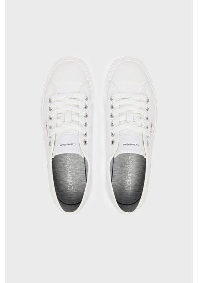 Calvin Klein Deri Logolu Sneaker Ayakkabı Hw0hw030770k4 Bayan Ayakkabı Hw0hw03077 0k4 Beyaz