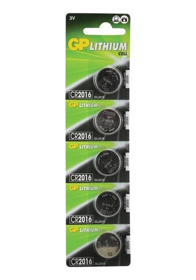Aaa Pil Gp Cr2016 Lityum Pil 5 Li Paket