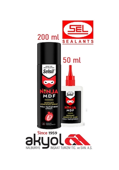 Selsil Mdf Hızlı Yapıştırıcı 200 Ml + 50 Ml