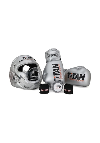 Gümüş Silver Serisi Özel Takım Set , Camlı Boks Kaskı, Boks Eldiveni, Dişlik, Bandaj