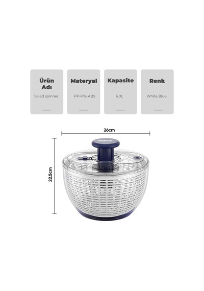 Magicmom Salata Kurutucu Set 6l