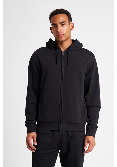 Lescon 25nteb001263 Erkek Fermuarlı Kapşonlu Sweatshirt Siyah