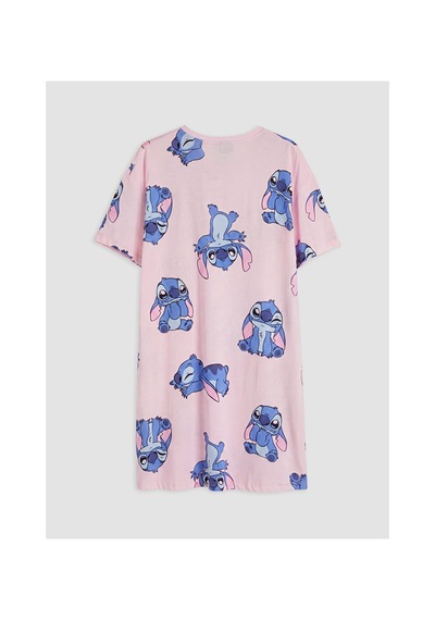 Lcw Young Pembe Stitch Baskılı Kadın Gecelik