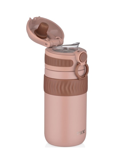 Tkk 450 Ml Pembe Çocuk Ve Yetişkin Paslanmaz Çelik Termos Matara - Kahve Termosu