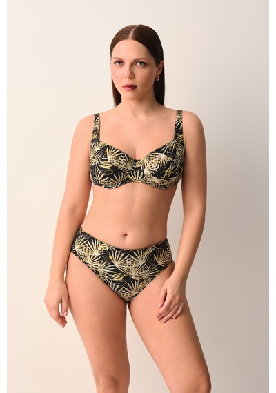 Suwen Palm Biyeli Şerit Detaylı Bikini Alt Sb26260372372 Çok Renkli