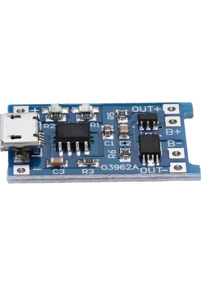 TP4056 Micro USB Korumalı Lipo 18650 Pil Şarj Devresi (10 Adet)