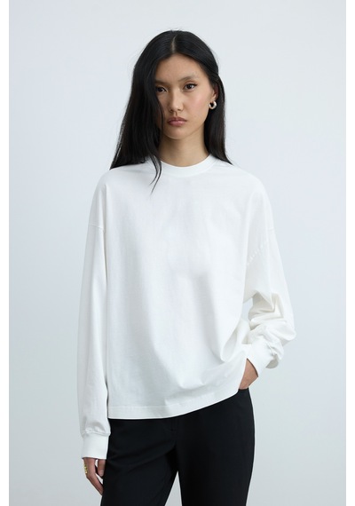 Suud Collection Ekru Dune Oversize Manşetli Tişört