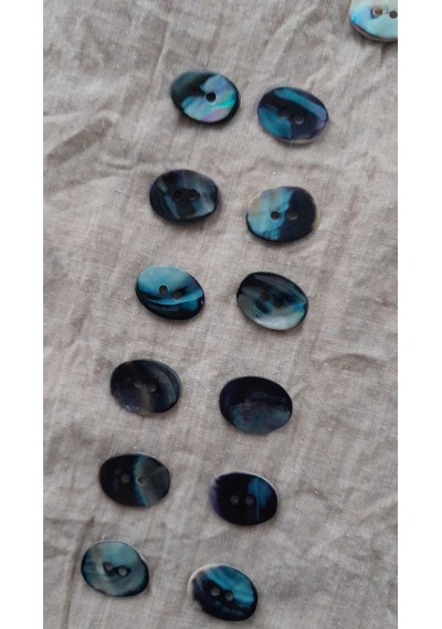 Doğal Hakiki İnci Midye Kabugu Düğme 14x20 Mm 10 Adet