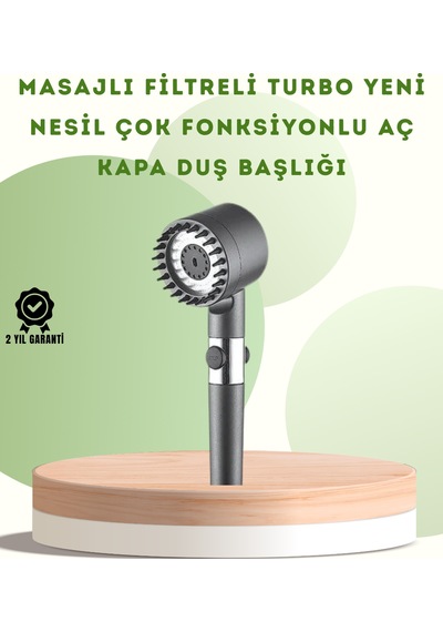 Banyo İçin Filtreli Duş Başlığı Pratik Kullanım - Lisinya Gri