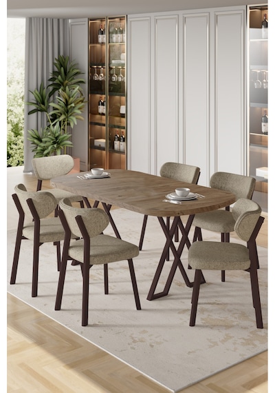 Canisa Axton Serisi Sabit Mdf 90x168 Atlantik Çam Mutfak Masa Takımı 6 Cappucino Sandalye Atlantik Çam Masa Cappucino Sandalye Canisa Axton Serisi Sabit Mdf 90x168 Atlantik Çam Mutfak Masa Takımı 6 Cappucino Sandalye Atlantik Çam Masa Cappucino Sandalye