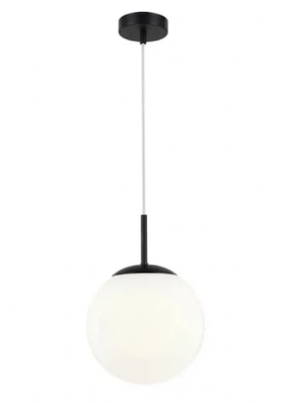 Lindby Beyaz Küre Tekli Sarkıt 40cm Avize Ra-avz- 8027-54-19 Siyah