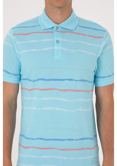U.S. Polo Assn. Erkek Regular Fit Polo Yaka Aqua Tişört 50299642-VR007