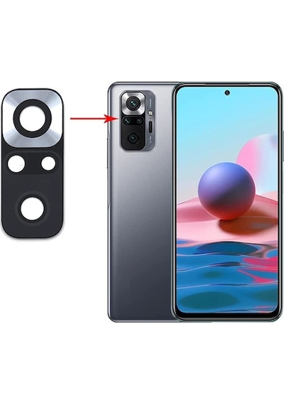 Xiaomi Uyumlu Redmi Note 10 Pro Arka Kamera Camı (Çıtasız Sadece Cam)