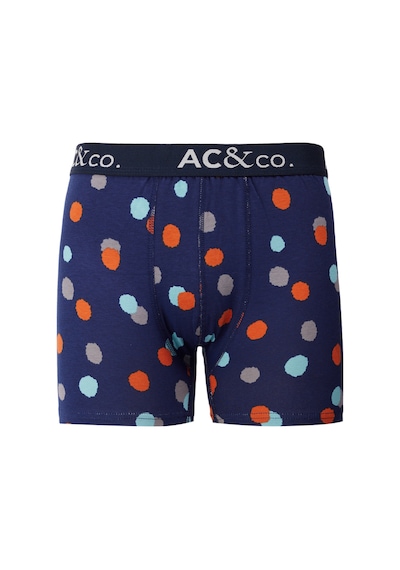 Ac&Co / Altınyıldız Classics Erkek Lacı-Yesıl Desenli Pamuklu Esnek 3'Lü Boxer Paketi